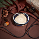 Pandahall 1 рулон 3 мм круглый сложенный боло плетеный кожаный шнур из искусственной кожи каждый 5.5 ярда ожерелье браслет изготовление ювелирных изделий черный WL-PH0002-01A-5