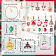 Kit per realizzare braccialetti europei fai da te a tema natalizio DIY-WH0308-349-2