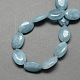 Perle acquamarina naturale tinti ovale piatto gemma a forma di fili X-G-S113-10-2