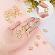 Sunnyclue 1 boîte de 24 breloques en forme de cœur véritable plaqué or 18 carats double face pour la Saint-Valentin FIND-SC0003-81-3