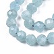 Chapelets de perles en aigue-marine naturelle G-S345-8mm-014-3