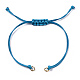 Bracelets coréens tressés en corde de polyester ciré MAK-T010-04G-2
