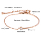Bracelet en zircone cubique clair réglable bracelet à maillons à barre incurvée bracelet de tennis classique bijoux à breloques cadeaux pour les femmes JB756A-2