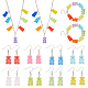 Colliers pendentifs en résine d'ours anattasoul et bracelets de perles et boucles d'oreilles pendantes SJEW-AN0001-36-1
