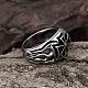 Punk Rock Style 316L Stainless Steel Cross Wide Band Rings for Men RJEW-BB01253-10AS-3