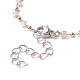 Creazione di braccialetti a catena con perline di vetro cubico AJEW-JB01151-04-3