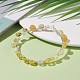 Bracelet de perles tressées en opale jaune naturelle BJEW-JB07998-05-2