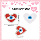 Corazón con apliques bordados de mal de ojo DIY-WH0401-27-2
