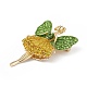Butterfly Dancer Enamel Pin with Rhinestone JEWB-P016-01G-01-4