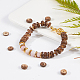 OLYCRAFT 428 pieces Coconut Shell Beads Natural Coconut Shell Rondelle Beads Flat Round Coconut Beads Strands for for Earring Bracelet Necklace Jewelry DIY Craft Making COCB-OC0001-001B-6