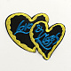 Misch Herz Kostüm Zubehör EDV-Stickerei Tuch Eisen auf Flecken AJEW-S057-M32-2