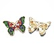 Épingle papillon en émail avec strass JEWB-N007-094-2