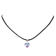Halsketten mit Herzanhänger aus Glas NJEW-JN04476-3