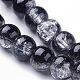 Spray Painted Crackle Glass Beads Strands CCG-Q002-6mm-11-3