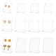 Delorigin 12 Stück 3 Stile Ohrring-Ausstellungsständer-Sets aus organischem Glas und Acryl EDIS-DR0001-09-1