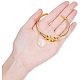 PandaHall Elite 10pcs Brass Bezel Tray Blank Cuff Bangles Bracelet with 19.5mm Half Round Clear Cabochon for Bracelet Jewelry DIY Crafts DIY-PH0004-12-3