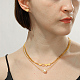 Set di gioielli in acciaio inossidabile dorato QE0758-4-2