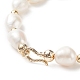 Bracelet en perles de keshi naturelles avec fermoir en laiton pour femme BJEW-JB08867-01-2
