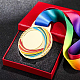 3 Uds. Medalla de esmalte de aleación de 3 colores AJEW-FG0002-64-4
