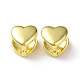 Латунные серьги-кольца в форме сердца для женщин EJEW-M215-04G-2
