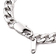 Bracelets de chaîne à maillons cubains en acier inoxydable à la mode pour femmes BJEW-JB05657-01-3