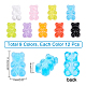 NBEADS 108 Pcs Colorful Resin Bear Charms CRES-NB0001-27-3