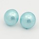 Dôme acrylique mat perle boucles d'oreille EJEW-N0019-02C-21mm-1
