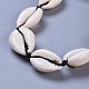 Bracelets de perle tressés en coquille de cauris réglables BJEW-JB04279-2