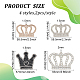 8Pcs 4 Style Crown Shape with Heart Hotfix Rhinestone DIY-FG0004-26-2