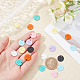 SUPERFINDINGS 48Pcs 8 Colors Spray Painted Alloy Charms FIND-FH0002-71-4
