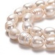 Fili di perle di perle d'acqua dolce coltivate naturali PEAR-L033-86-01-2