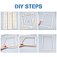 Marco de fabricación de papel ensamblado de tilo DIY-WH0308-2