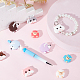 SUNNYCLUE 1 Box 15PCS Silicone Animal Beads Bulk Silicone Bead Rubber Animal Focal Beads Cute 3D Sheep Cartoon Loose Spacer Double Sided Beads for Keychain Pen Making Kit Beading Bracelets Craft SIL-SC0001-41-4