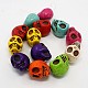 Halloween Skull Synthetic Turquoise Beads Strands TURQ-G141-14-2