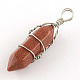 Synthetic Goldstone Double Terminated Pointed Pendants G-R278-59-1