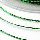 丸いメタリック糸  刺しゅう糸  9プライ  グリーン  0.8mm  約65.61ヤード（60m）/ロール MCOR-L001-0.8mm-12-2