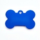 ペットモチーフアルミペンダント  空白タグのスタンプ  骨  ブルー  25x38x1mm  穴：2.5mm ALUM-WH0006-05-1
