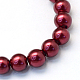 Baking Painted Pearlized Glass Pearl Round Bead Strands X-HY-Q330-8mm-39-2