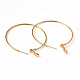 Brass Earring Findings Hoops EC108-4NFG-2