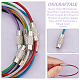 Unicraftale 42 pièces 7 couleurs robuste 304 porte-clés de câble en acier inoxydable FIND-UN0002-54-5