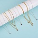 DIY-Herz-Geburtsstein-Charm-Halsketten zur Herstellung von Kits DIY-SZ0009-31-5