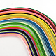 Quilling bandes de papier rectangle de 36 couleurs X-DIY-R041-03-2