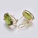 Faceted Glass Stud Earring Findings GLAA-F084-D05-2