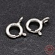 925 стерлингового серебра застежками пружинного кольца STER-F014-06H-1