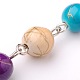 Handmade Round Drawbench Acrylic Beads Chains for Necklaces Bracelets Making AJEW-JB00050-08-2