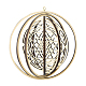 Décorations pendentif symbole de méditation en bois naturel HJEW-WH0014-39A-1