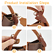 WADORN 5 Pairs 5 Colors Leather Undamaged Bag D Ring Connector FIND-WR0009-86-3
