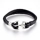 Leather Cord Multi-strand Bracelets BJEW-F349-22P-2