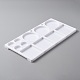 プラスチックカラーパレット  塗装用品  長方形  ホワイト  14.7x31x1.2cm  穴：9mm  内径：3.1~6.8のCM DIY-WH0292-75-3