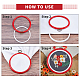 Nbeads 5 Pcs 5 Styles Plastic Cross Stitch Embroidery Hoops FIND-NB0001-33-5